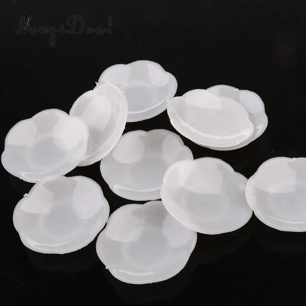 12pcps Flower Plates Candy Dishes Wedding Christmas Baby Shower Gift Saucer Holders Party Table Decorations White Clear | Дом и сад