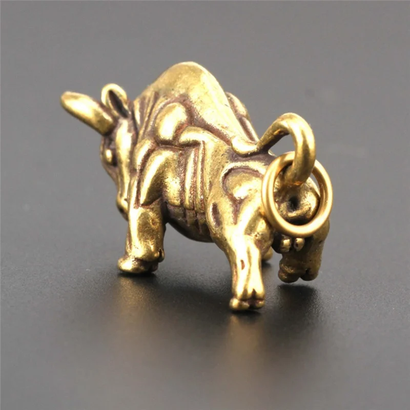 Camping Solid Brass Bull Animal shape EDC Tool Keychain Pendant Equipment Key Ring Outdoor tools | Спорт и развлечения
