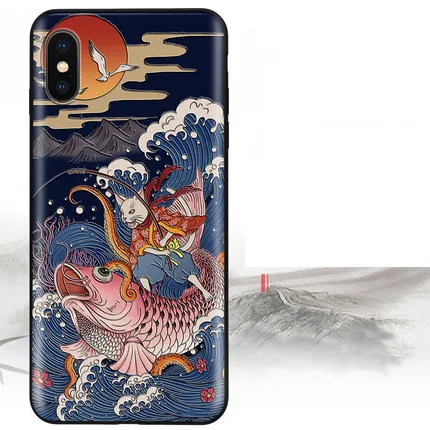 Yu Mao Чехол для iphone XR, Китай, экзотический тисненый элемент, чехол для iphone 6 6s 7 8 plus x xs max, тонкий защитный чехол - Цвет: Yu Mao