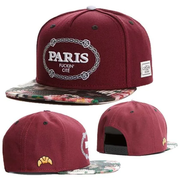 PARIS FUCKIN CITY snapback caps flower 