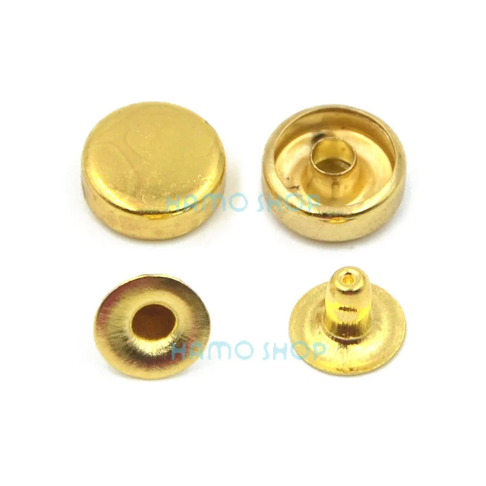 Круглые плоские металлические шпильки шипы размером 7 мм 50 шт.|spikes studs|metal spikesmetal