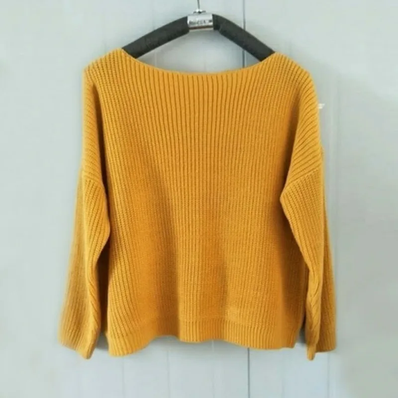 Danjeaner Sweater Women Plus Size Off Shoulder Slim Fit Knitting Pullovers Long Sleeve Casual Solid Knitwear Winter Coats Jumper | Женская