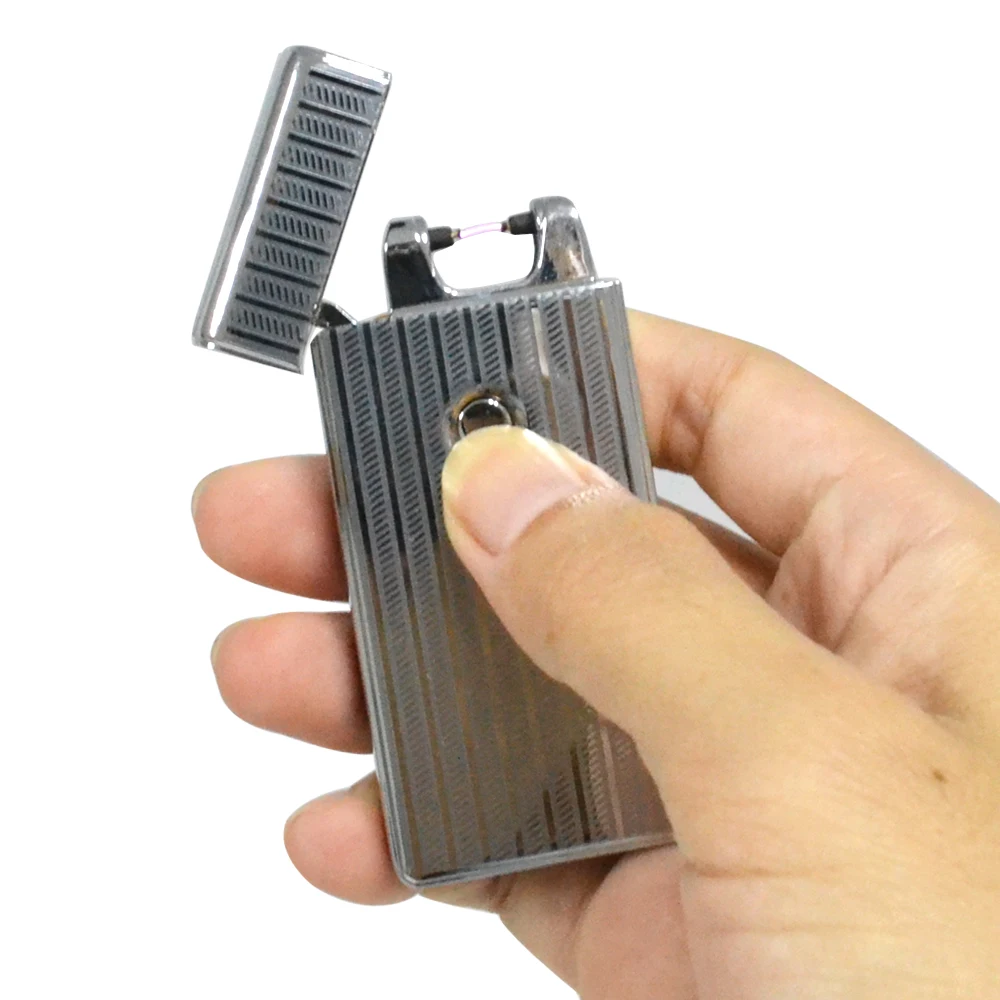 USB зарядка ветрозащитная металлическая зажигалка для сигарет электрическая