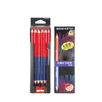 red and blue pencils double ended pencil design drawing marker color pencil art hand drawing special marker pen 12pcs