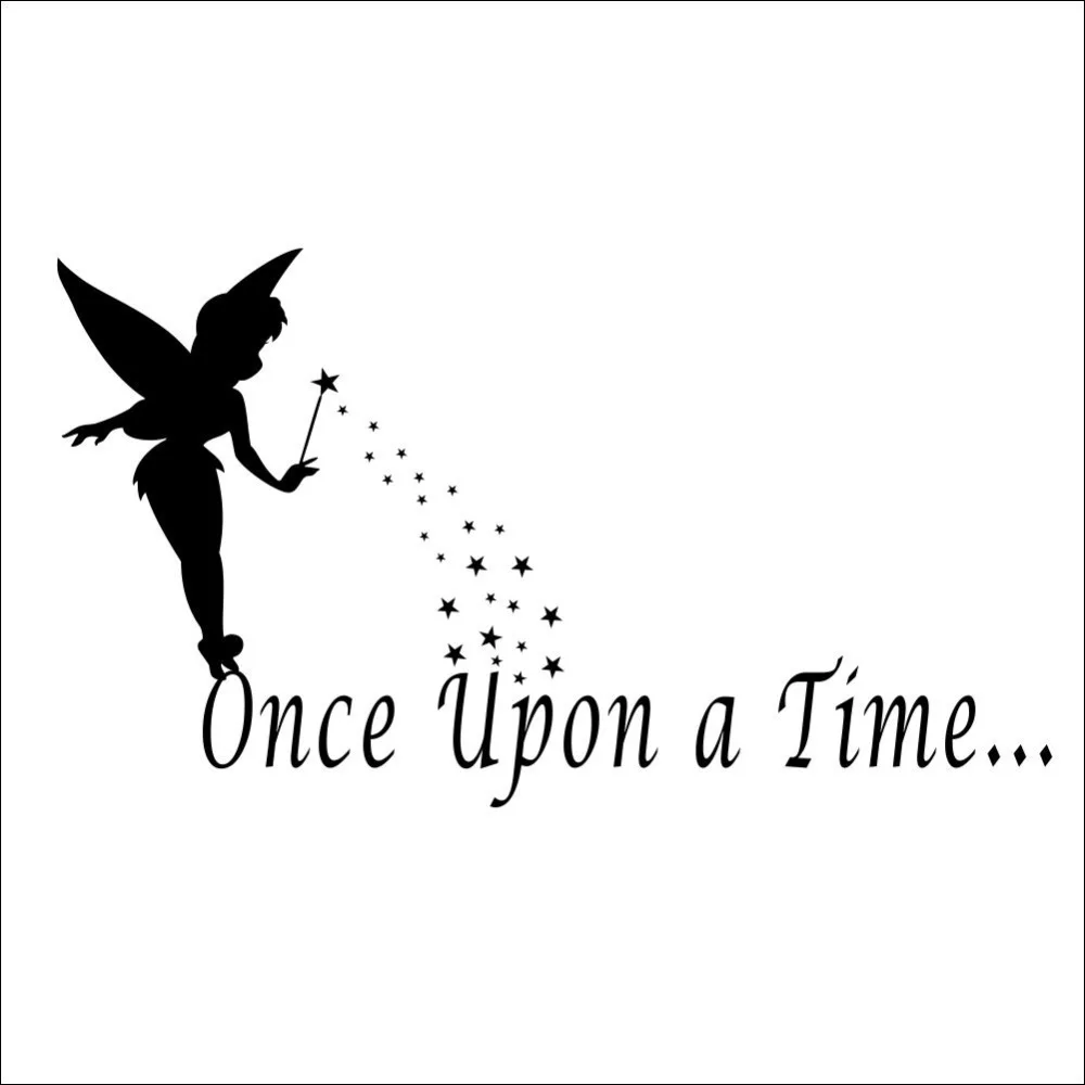 

Съемные наклейки once upon a time наклейки на стену Феи для украшения дома, сделай сам, виниловая настенная наклейка наклеек для детской спальни