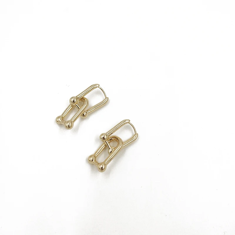 Gold earring B Rongho винтажные металлические Бамбуковые серьги для женщин готические ювелирные изделия Золотая цепочка серьги кулон Femme медь бренд Brincos - Окраска металла: Gold earring B