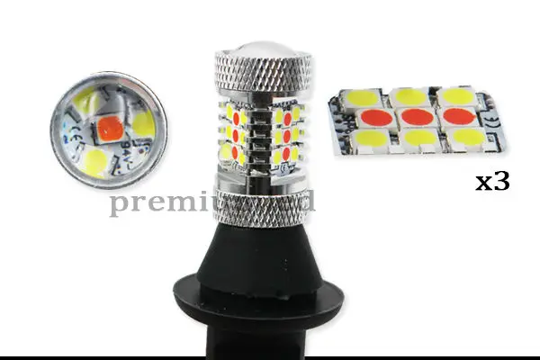 IJDM 31-SMD белый/красный Dual-Цвет 1156 S25 7506 светодиодный Замена лампы для автомобилей резервного копирования Фары заднего хода и сзади туман лампы преобразования