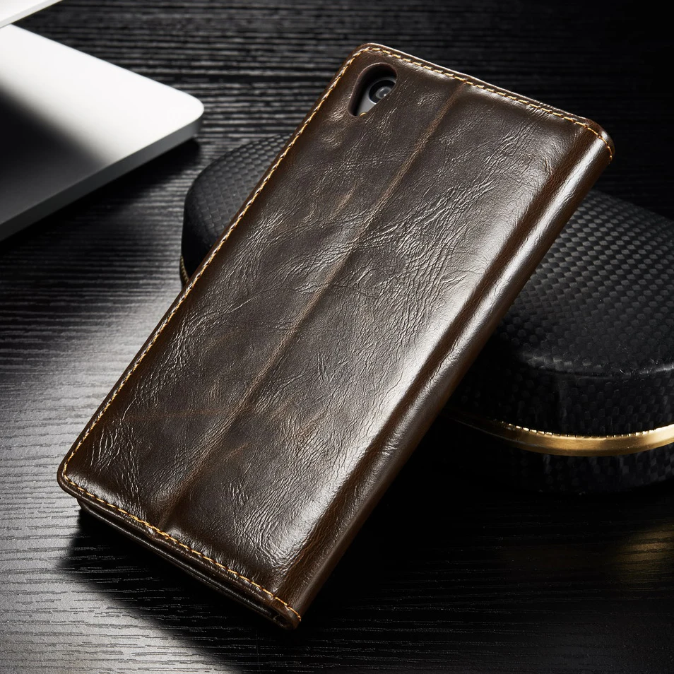 Brand Caseme 003 Retro Glossy Flip Leather Phone Cases For Sony Xperia Z3 Z4 Z5 plus Card&ampCash Slots Wallet Capa Fundas | Мобильные