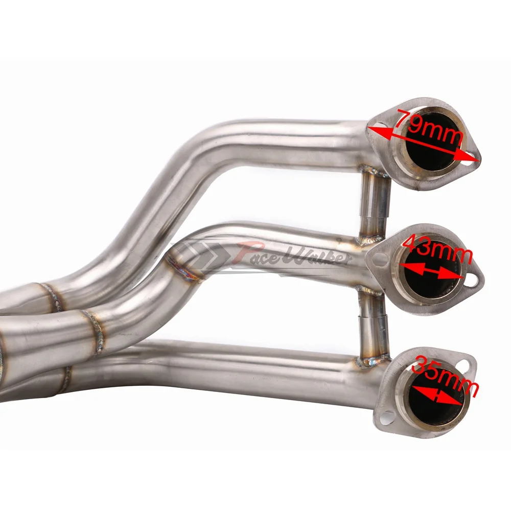 Модифицированная выхлопная труба мотоцикла скутер передняя Труба слипон полная