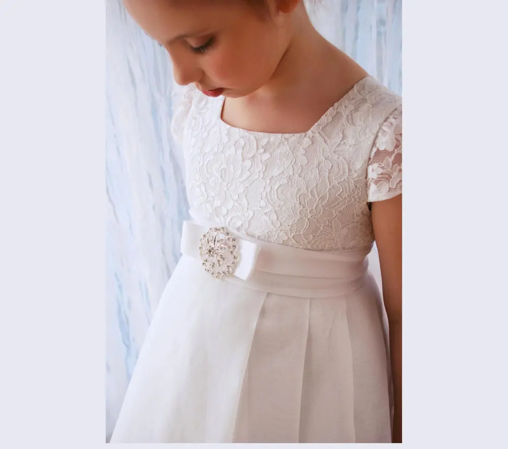 Женское кружевное платье с коротким рукавом цветочным принтом для первого