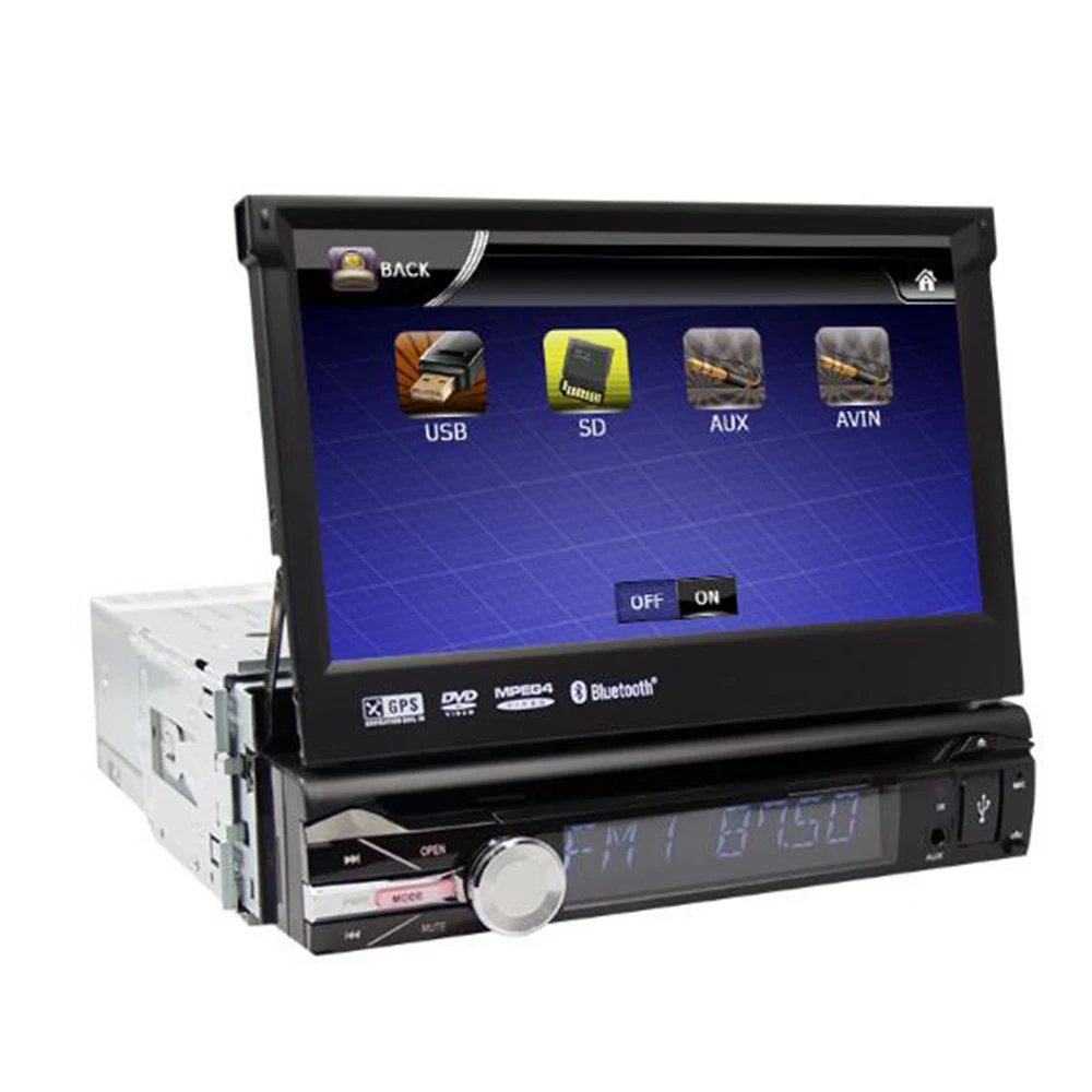 Один din эквалайзер MP3 Авторадио RDS USB BT навигатор музыкальная система стерео iPod gps