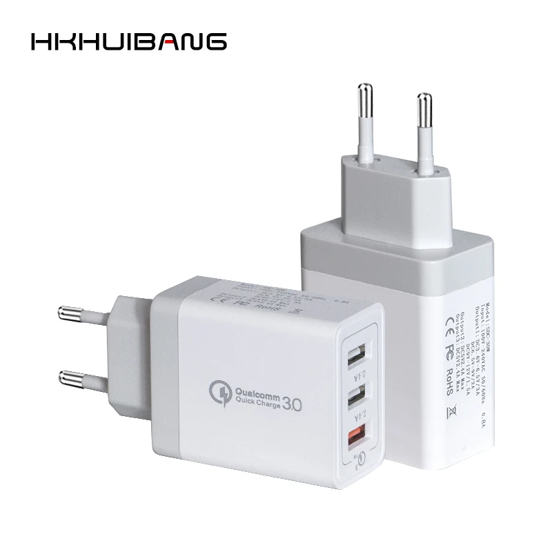 QC3.0 USB зарядное устройство адаптер 30 Вт Быстрая зарядка 3,0 зарядное устройство для мобильного телефона для samsung S10 Plus iPhone быстрая настенная зарядка EU US UK вилка