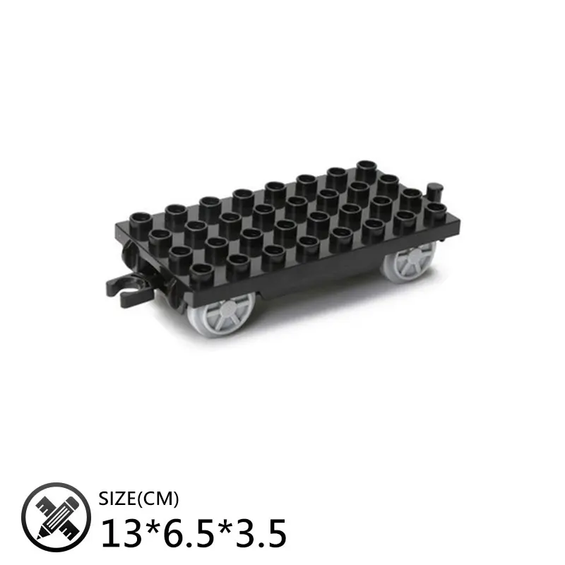 Большие строительные блоки трек Электрический поезд автомобили трейлер доска