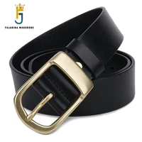 fajarina quality mens luxury models fashion genuine leather men brass clasp buckle belts for men 3 8cm wide for jeans nw0052