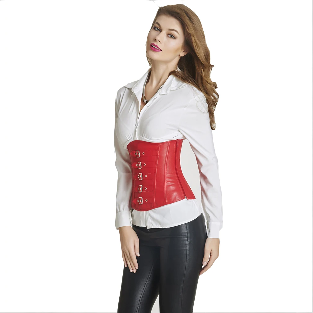 Сексуальный кожаный корсет талии тренажер под грудь Классическая Пряжка