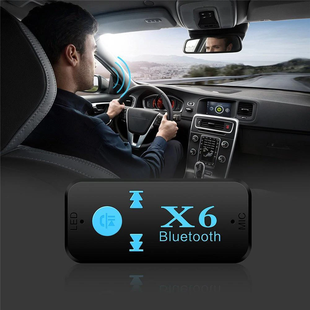 Audio Jack 3.5mm MIC Call 4.1 Adapter Portable TF Card Reader Wireless Bluetooth Receiver 3 In 1 USB Mini X6 | Электроника