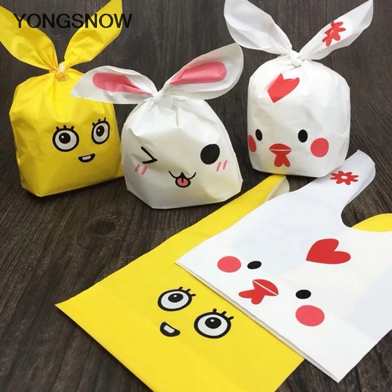 25 шт рождественские украшения милый кролик длинные уши мешки для конфет