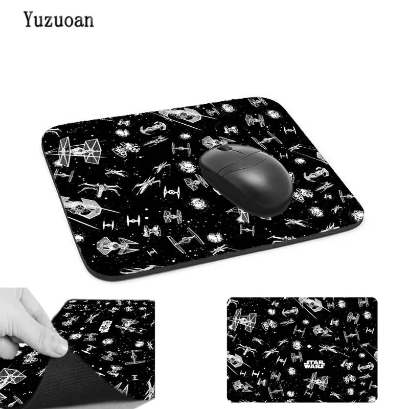 Yuzuoan Top Game Golden Star Wars Logo Computer Mouse Pad Mousepads Decorate Your Desk Non-Skid Rubber No Overlock Edge | Компьютеры и
