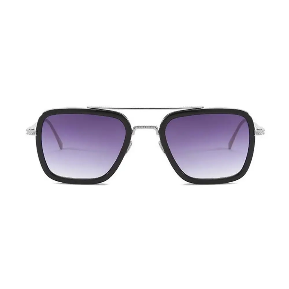 A Ironman glasses Edith Sunglasses Spider Man 3 glasses Retro Sunglasses men&women Radiation Protection Anti-UV Decoration Glasses - Color: A