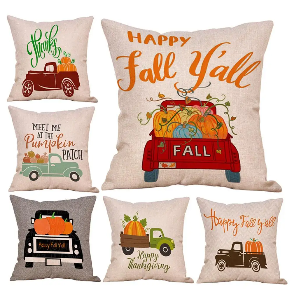 40 # Осенний урожай Тыква автомобиль шаблон диванная Подушка Чехол Наволочка