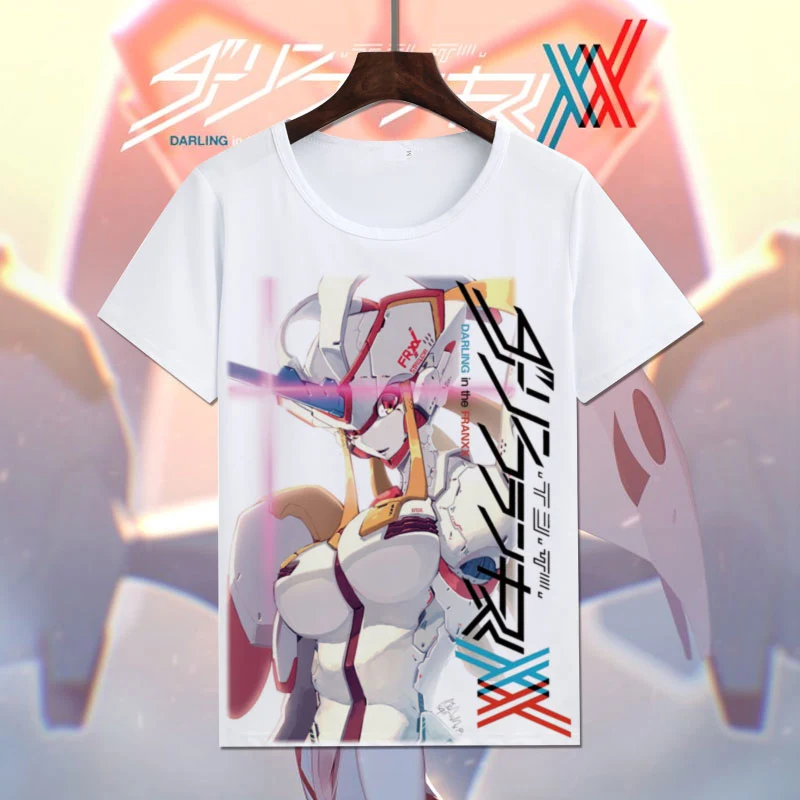 Мужские футболки с принтом DARLING in The FRANXX HIRO повседневные Летние коротким рукавом