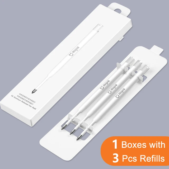 3 Refills Xiaomi Mijia металлический знак P-E-N PREMEC Гладкий Швейцарский пополняемый сплав ручки MiKuni Япония черные чернила 0,5 подписи P-E-N - Цвет: 3 Refills