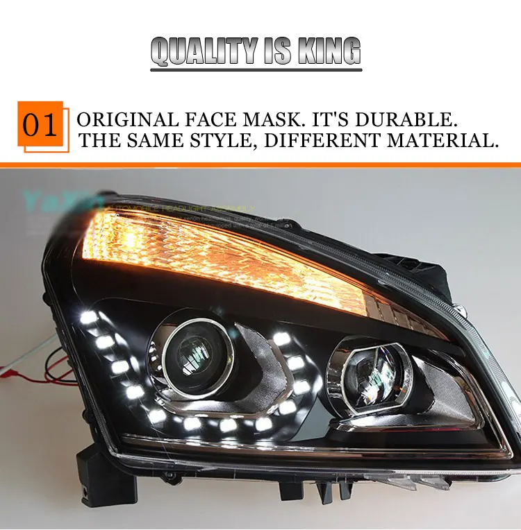 2 шт. светодиодный фонарь для Nissan Qashqai 2010-2013 Автомобильный светодиодный фонарь с двойным ксеноновым объективом автомобильные аксессуары дневные ходовые огни