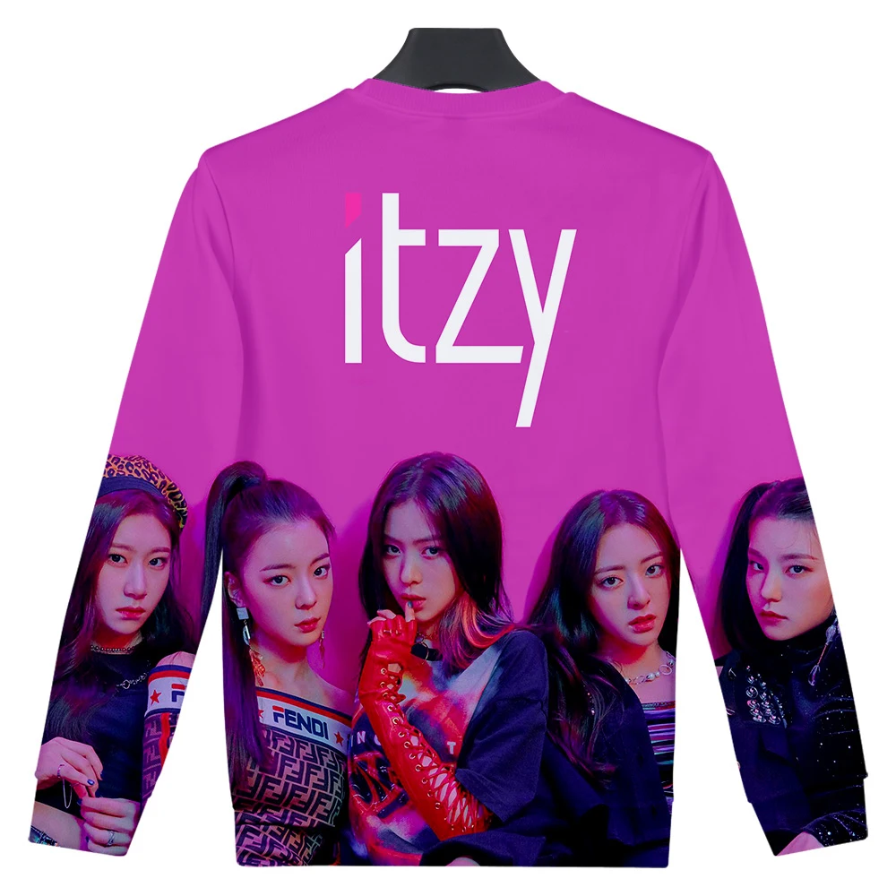 ITZY YUNA RYUJIN CHAERYEONG LIA YEJI/Популярная Повседневная футболка с длинными рукавами