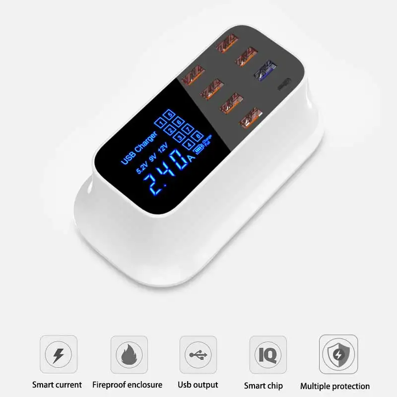 Многозарядная станция для iphone x samsung qc 3 0 док-станция быстрой зарядки huawei xiaomi