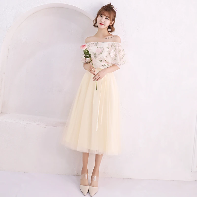 2018new stock plus size women pregnant wedding party Bridesmaid Dresses flower sexy romantic A line Champagne dresses abe186 | Свадьбы и