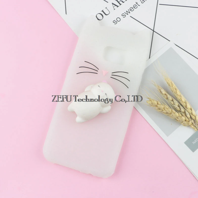 HuXu Clear Cat 3D милый японский блестящий чехол с бородатым котом для samsung Galaxy S3 Neo S5 S6 S7 Edge S8 S9 Plus S10e S10 Lite милый мягкий чехол - Цвет: HuXu Clear Cat