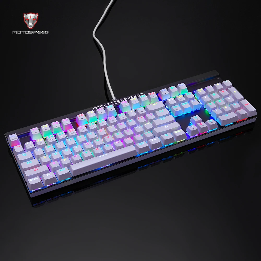 Motospeed CK103 104 клавиши NKRO USB Проводная RGB подсветка Механическая игровая клавиатура