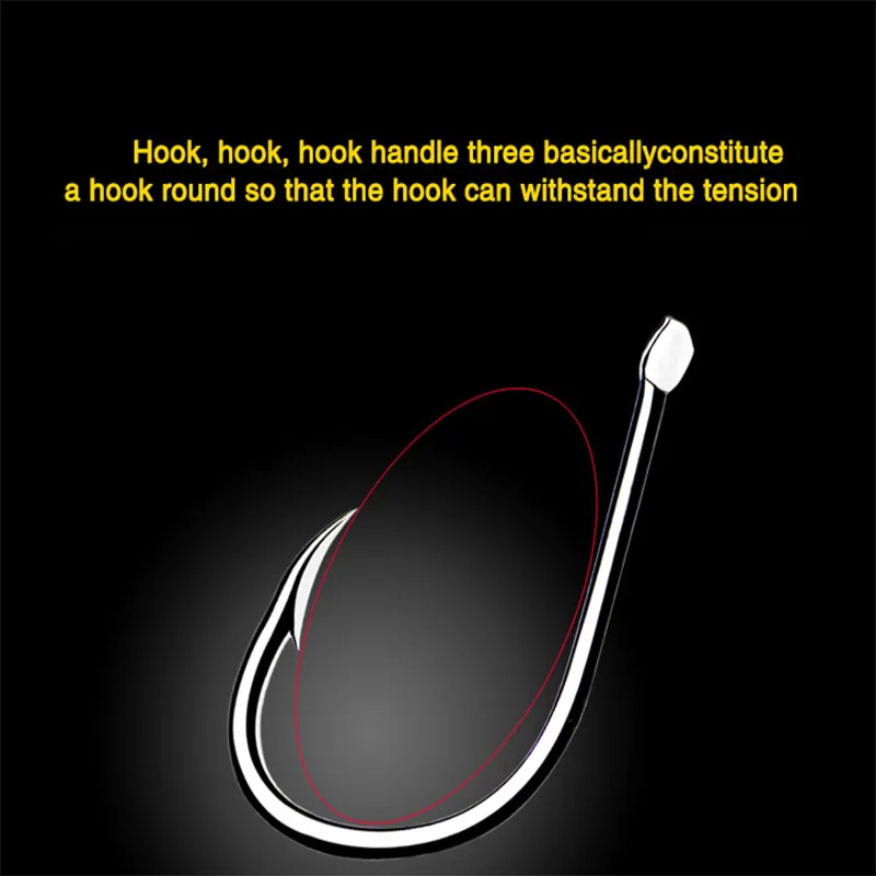 GUGUFISH 96PC fishhook 1#-13# single hook High Qulity Fishing Hook black color Hook A barbed hook to catch crucian carp