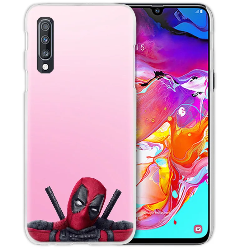 Фильма «Дэдпул»; рубашки с изображением Человека-паука чехол для samsung Galaxy A50 A70 A80 A20e A60 A40 A30 A20 A10 A8 A6 плюс A9 A7 жесткий чехол для телефона из поликарбоната с Coque