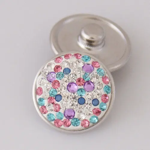 

Handmade fashion high Quality 18MM rhinestone snap buttons for DIY bracelets charm jewelry Snap Bracelets KB0137