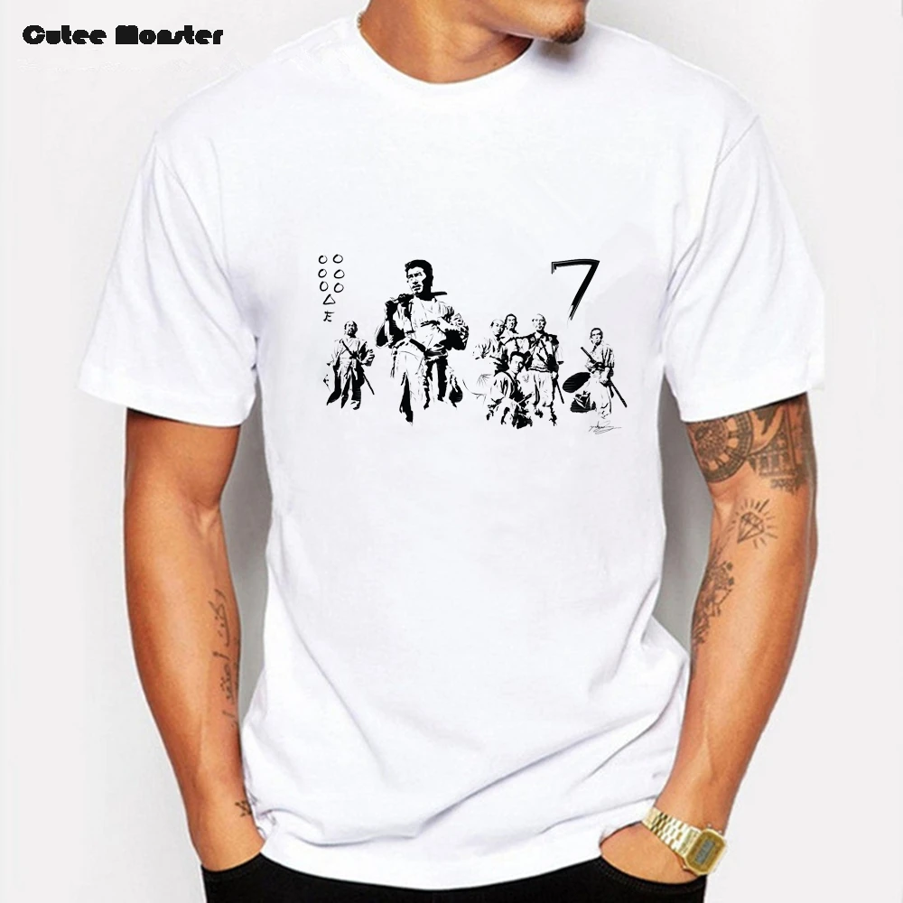 Футболка с принтом Seven Samurai TOSHIRO MIFUNE Akira Kurosawa модная летняя хлопковая футболка