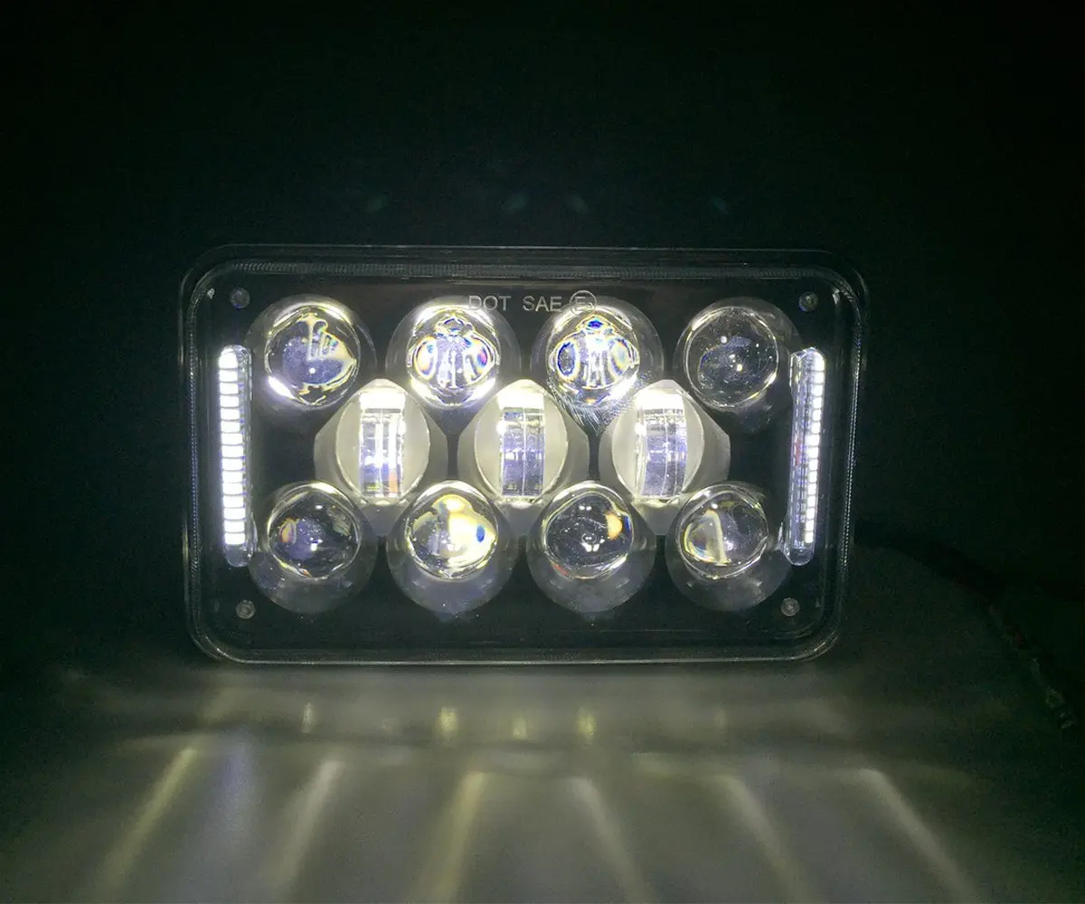 4x6 дюймов 45 Вт светодиодный морской Светодиодный луч фары DRL H4651 H4652 H4656 H4666 H6545 для