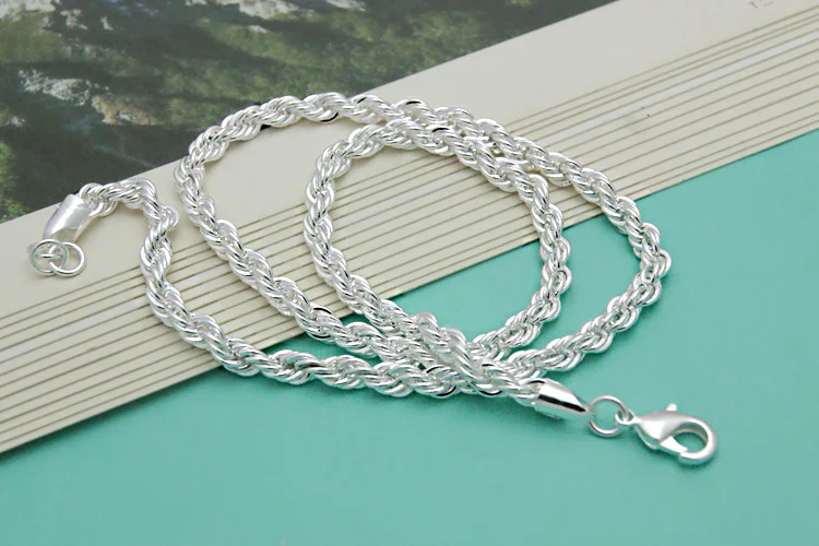 Высококачественное мужское ожерелье из стерлингового серебра. Твердые 925