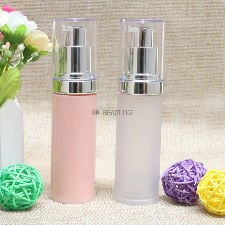 

300pcs/lot Hot Sale 30ml Frosted/Pink Vacuum Airless Bottle Empty Cosmetic Containers Lotion Plastic Packaging Bottles