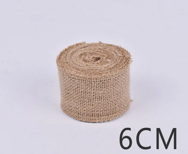 5 ярдов/рулон джут-сырец ткань льняная ткань разных размеров для DIY Домашний текстиль швейный материал J02 - Цвет: 6cm