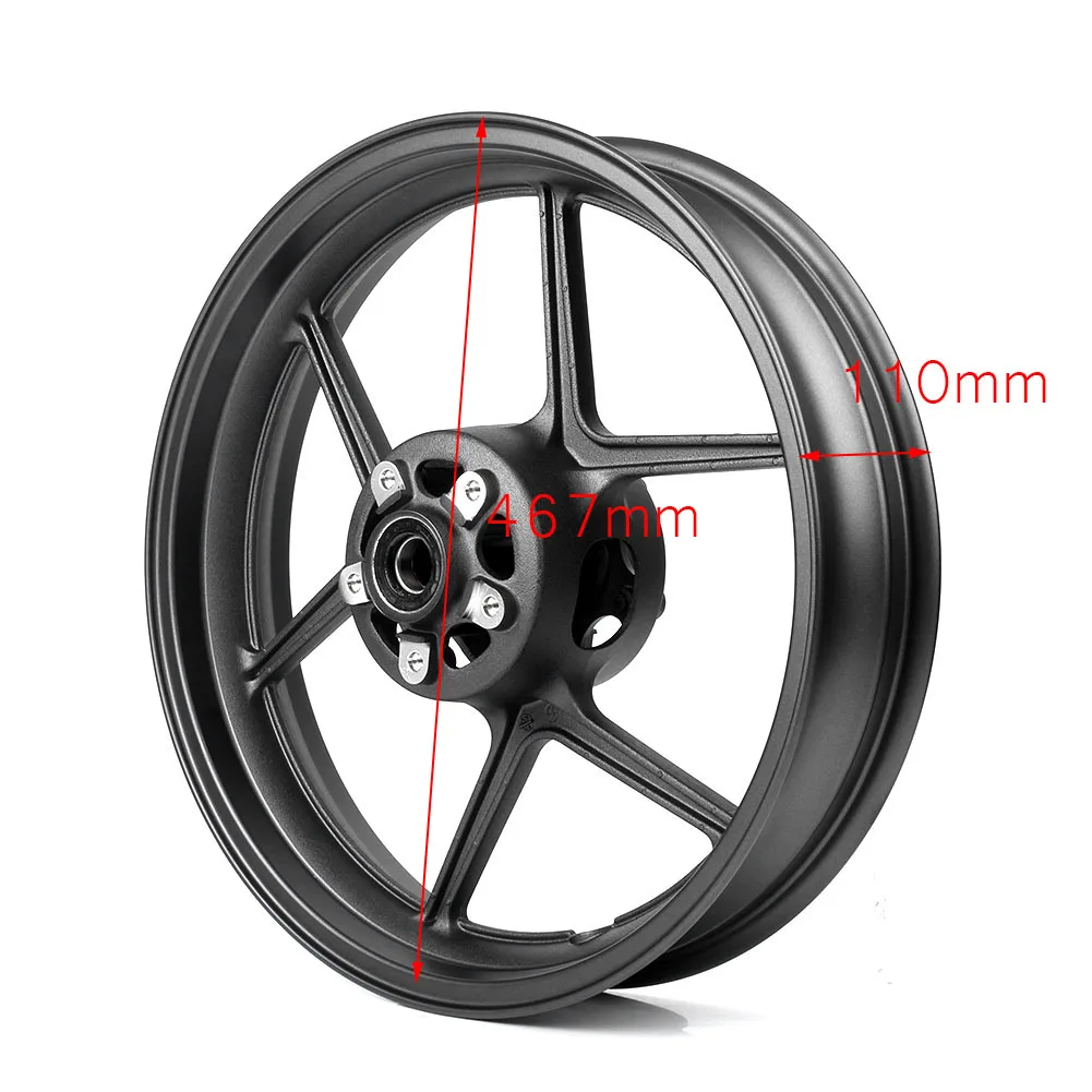 Алюминиевый обод переднего колеса мотоцикла для Kawasaki Ninja ZX6R ZX-6R 2005-& ZX-10R ZX10R 2006-2009 матовый черный