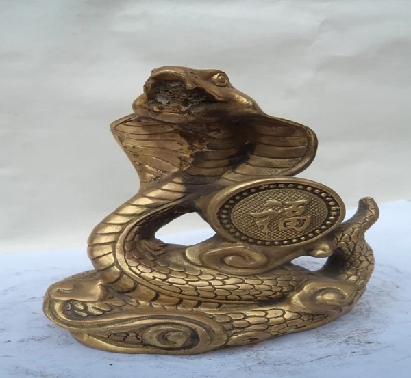 Медная змея фу сяньбао, обезьянка, змея, украшения 2014, счастливый рисунок, комплексная помощь при транспортировке, арт-статуя маскала