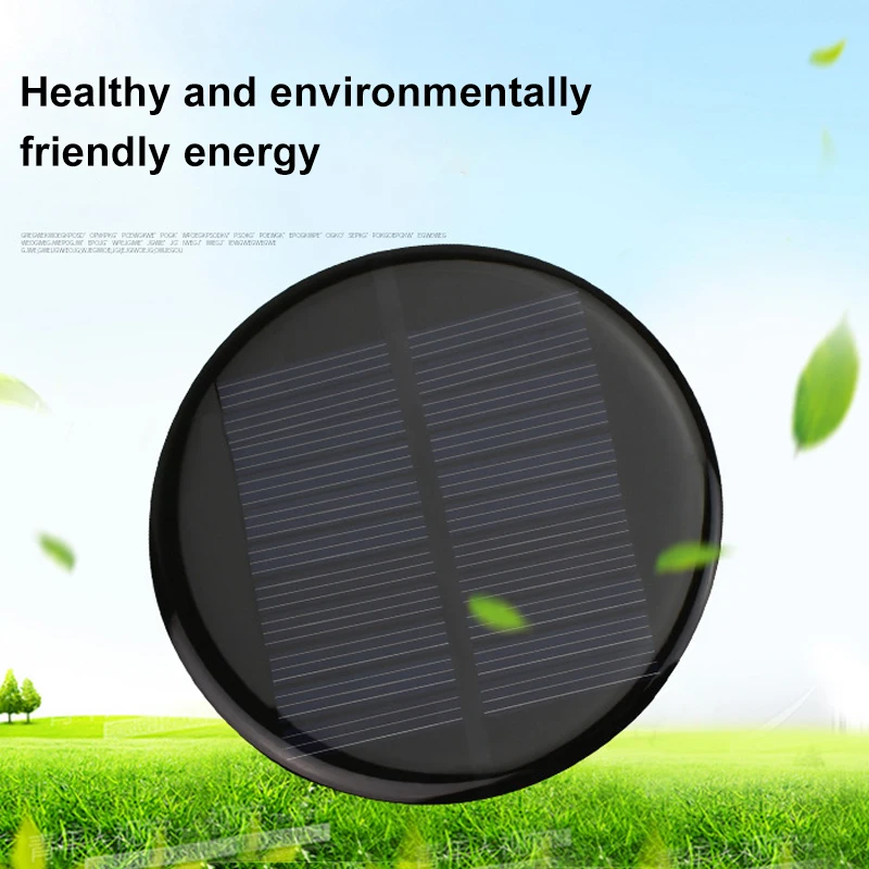 DIY Solar Panel 6V 2W 0.35A 80MM Circle Round Polycrystalline Silicon Power Epoxy Board Cell Module Mini | Электроника