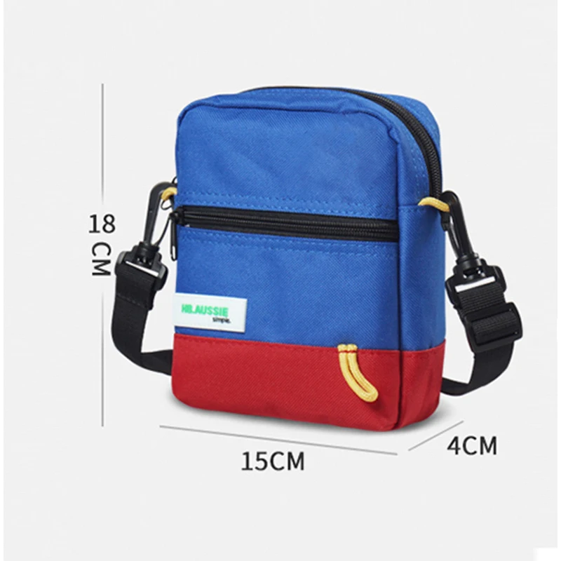 Лоскутная цветная сумка на плечо мужская синяя красная женская через сумки