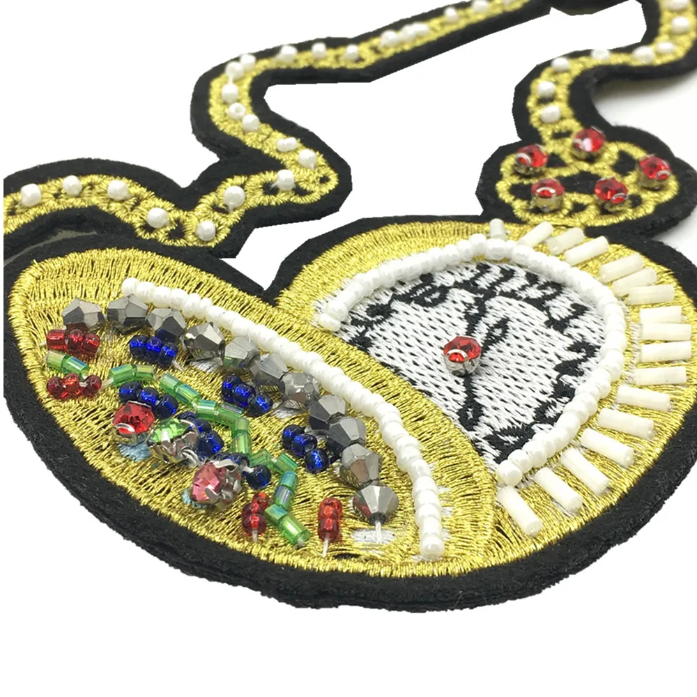 2 шт. нашивки для наручных часов с вышивкой из бисера|patches for clothing|applique patchvelvet patch |
