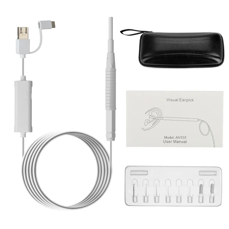 Медицинский отоскоп для чистки ушей 3 в 1 9 мм usb-эндоскоп очистки линз HD визуальная