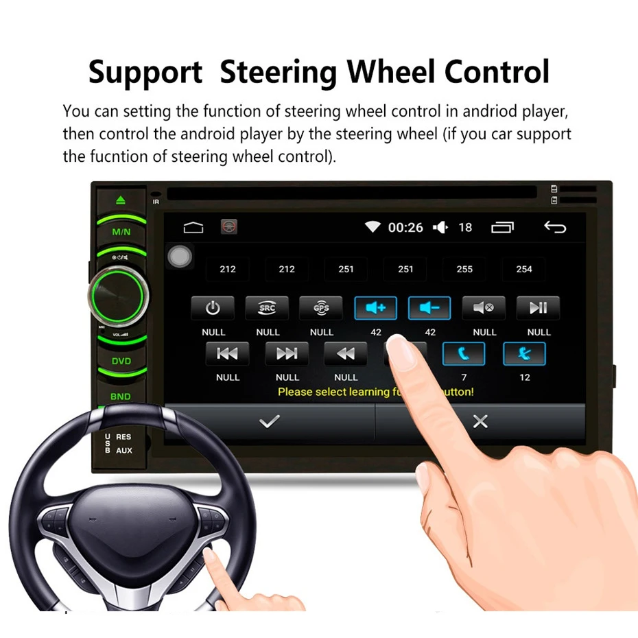 Car 6.5 дюймов android ПК построен в GPS навигации автомобиль тире USB/SD/AUX/MP3/ cd dvd плеер