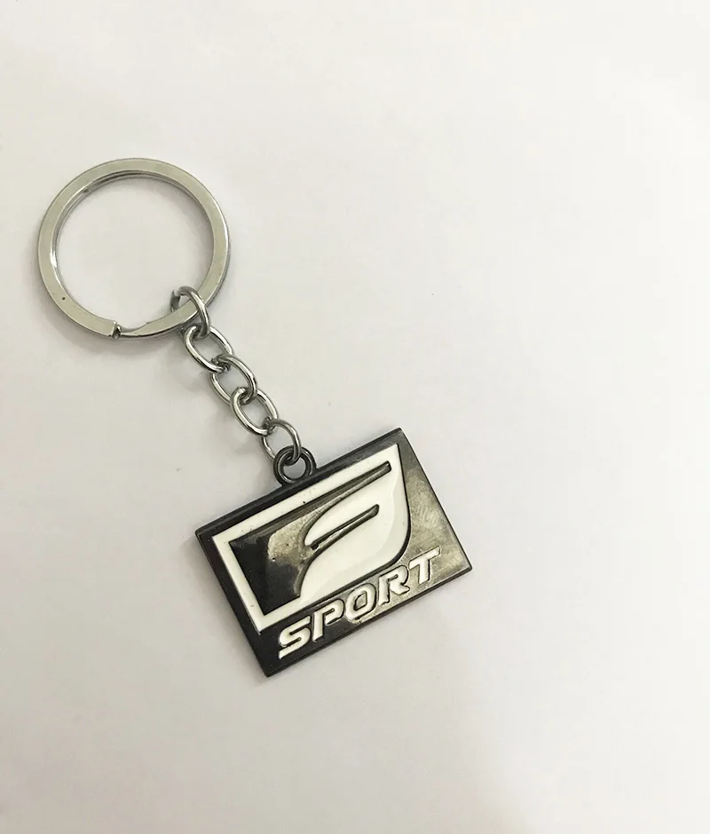 F Брелок для ключей для автомобиля брелоки F Sport для Lexus IS200T IS250 RX300 NX RX GS RX330 RX350 CT200 LX LX570 брелок из сплава кулон подарок - Название цвета: F