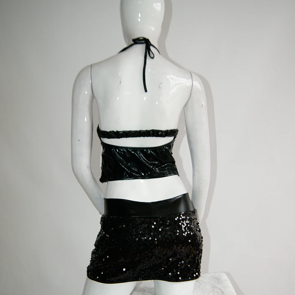 2 шт. Клубная одежда сексуальные платья с v образным вырезом и открытой спиной