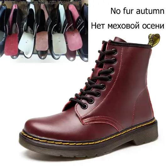 red 2 None lining DJSUNNYMIX/Новинка; ботильоны для женщин в английском стиле; сезон осень-зима; женские кожаные ботинки из натуральной кожи; унисекс; большие размеры 35-46 - Цвет: red 2 None lining